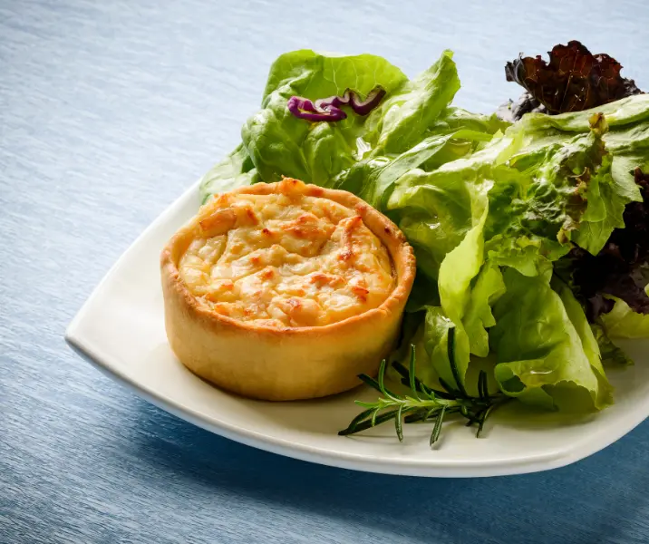 Tarta de ricota casera y champiñones