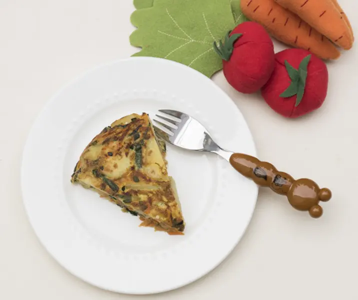 Tortilla de papas y espinacas