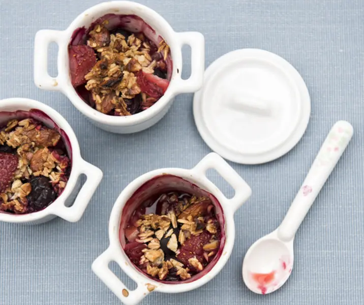 Crumble de frutos rojos
