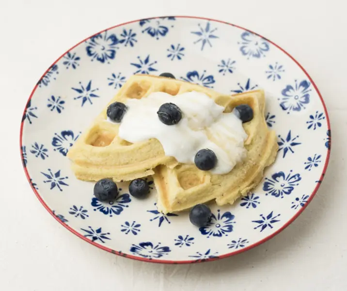 Waffles de almendra y coco