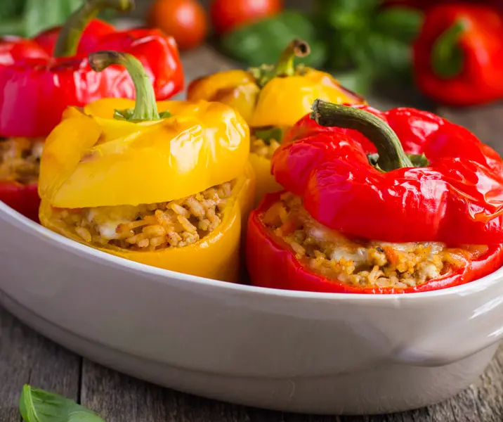 Pimientos gratinados