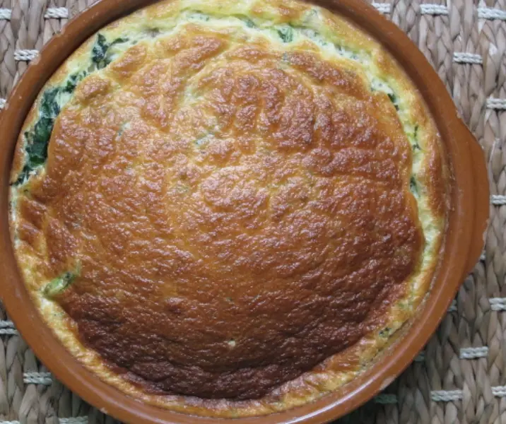 Tarta souflé de espinaca thermomix