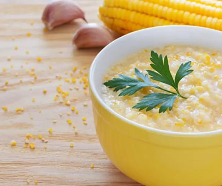 Choclo a la crema con huevo cocido light