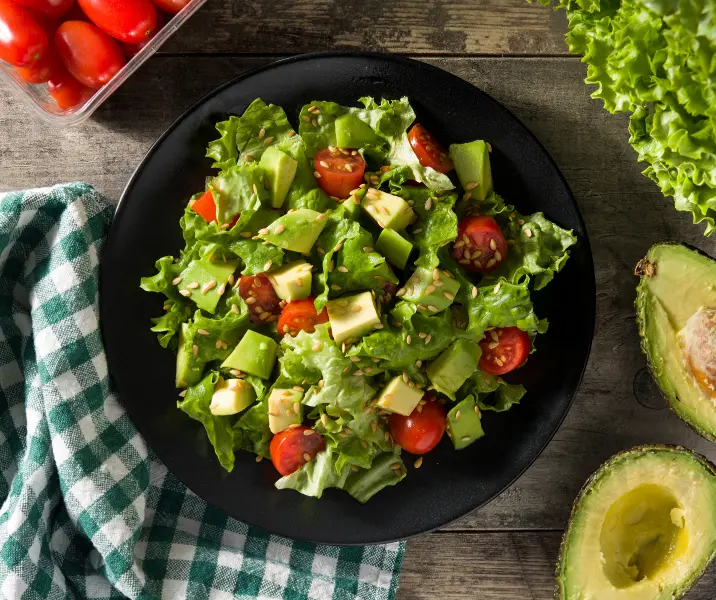 Lechuga, tomate, palta