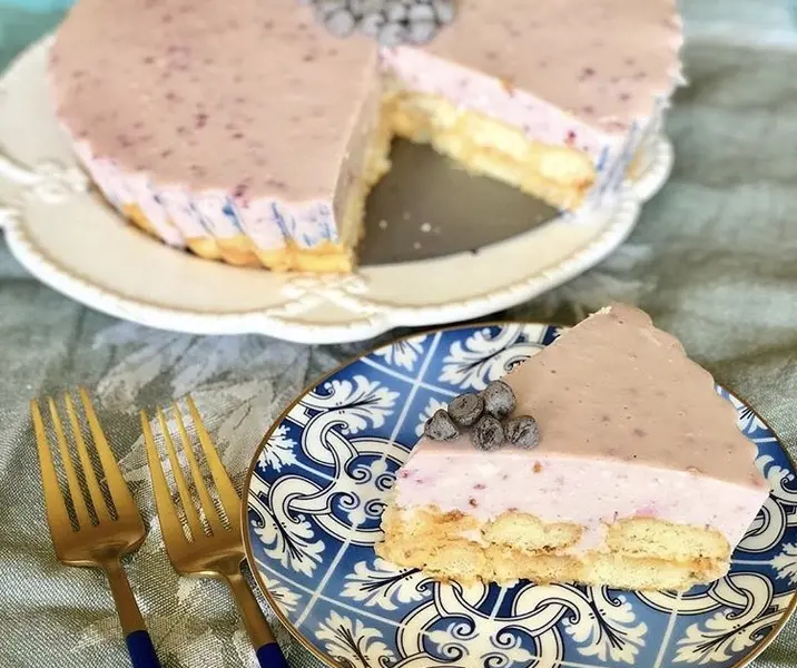 Cheesecake sin horno de frambuesa