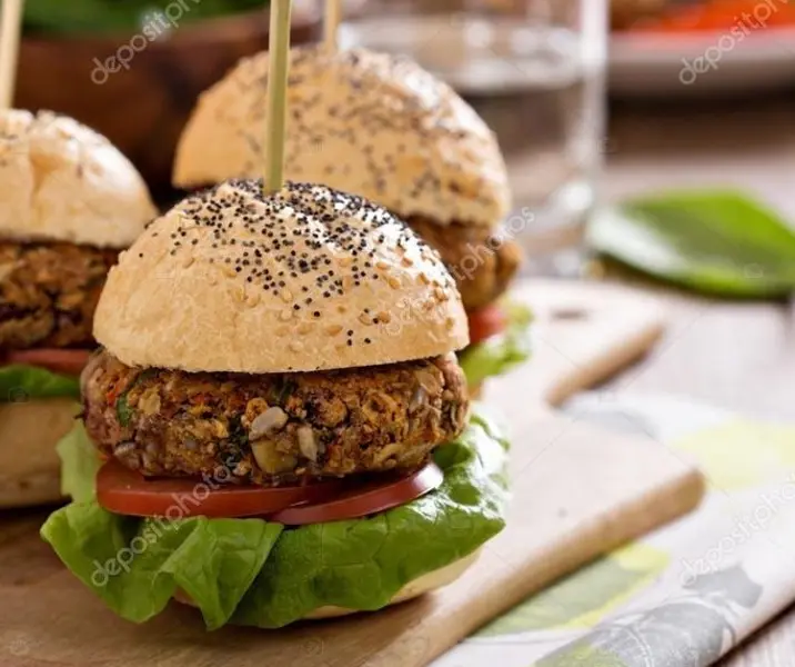 Hamburguesa vegetariana en pan