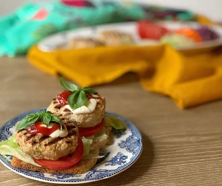 Hamburguesas de pavo en pan