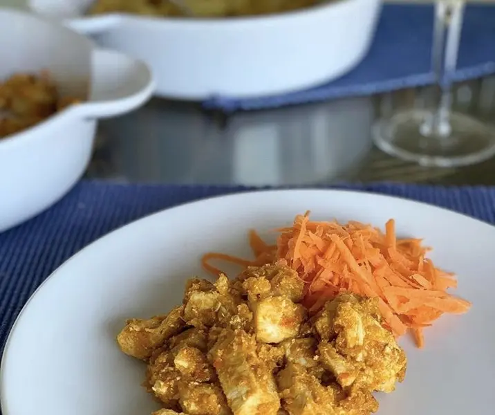 Pollo a la zanahoria con quínoa