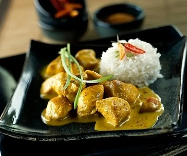 Pollo a la mostaza con arroz