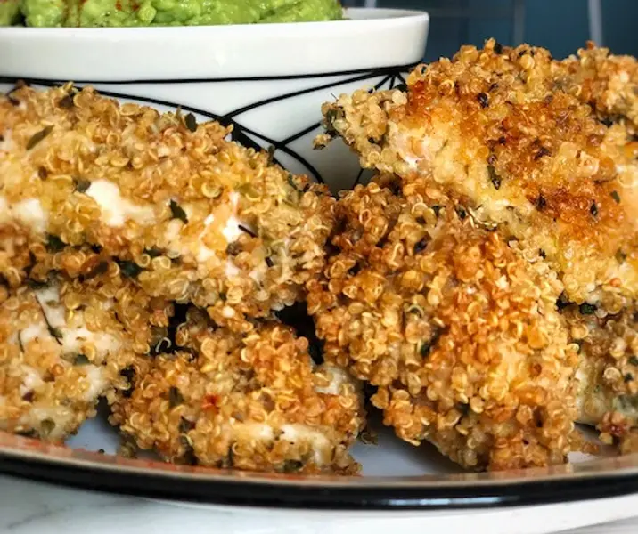 Pollo a la mostaza con quínoa