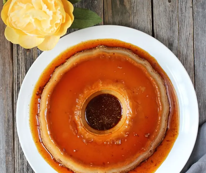 Flan de manjar
