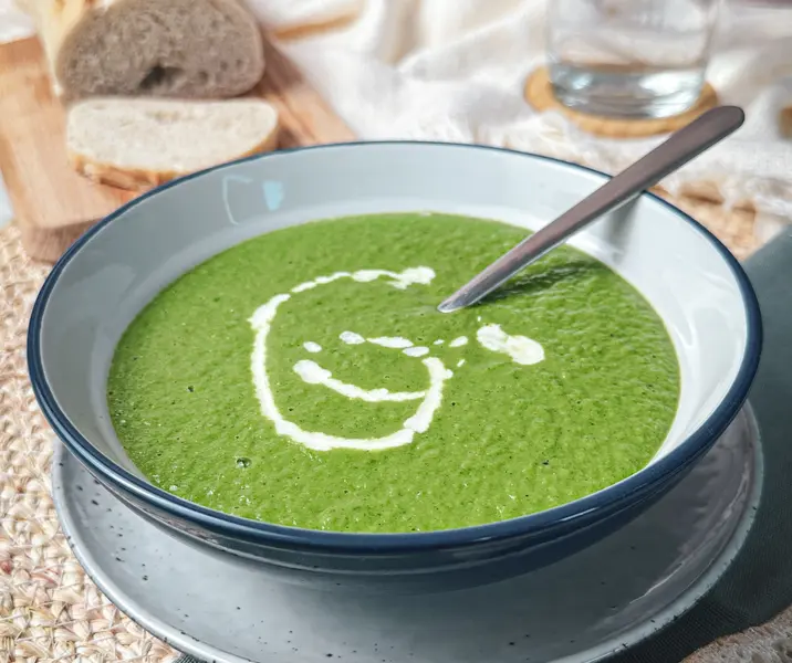 Crema de arveja y espinaca