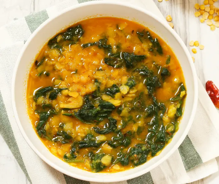 Lentejas con espinaca