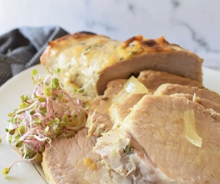 Lomitos de cerdo a la mostaza y miel con puré de papas