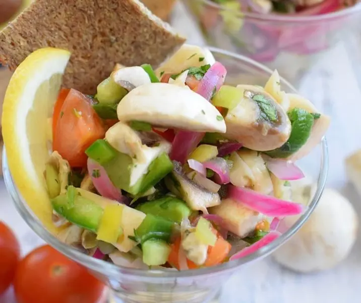 Ceviche de champiñones