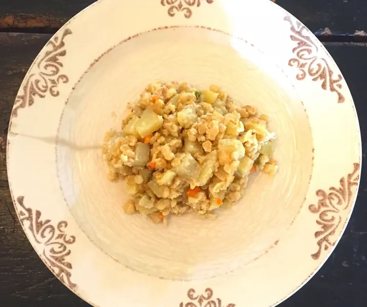 Papas con mote fácil