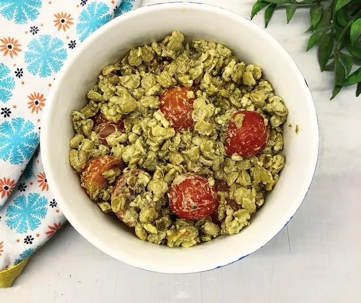 Risotto de mote con tomate y albahaca fácil