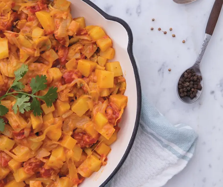 Champiñones y papas masala