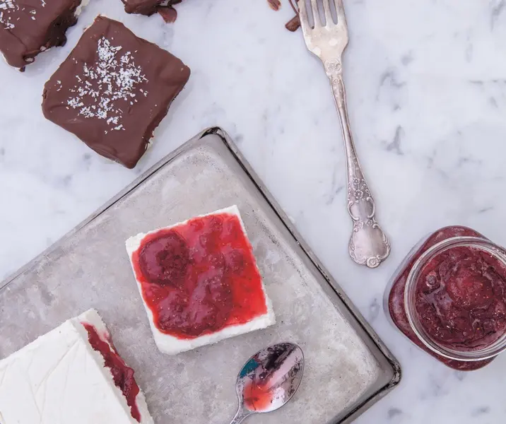 Helado prestigio y mermelada sin azúcar