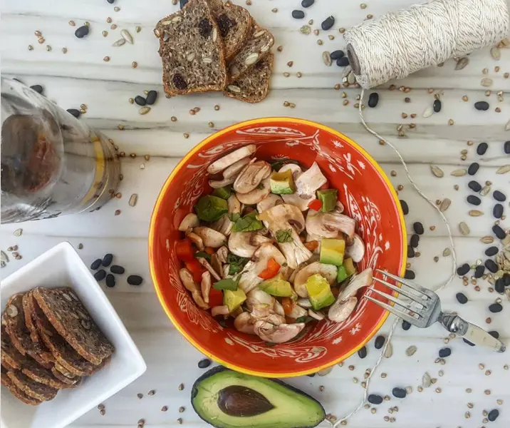 Ceviche de champiñones