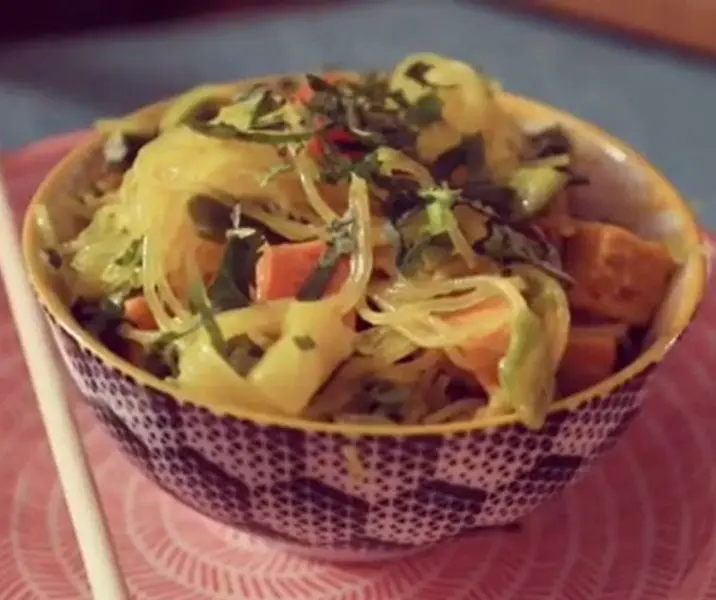 Fideos de arroz thai