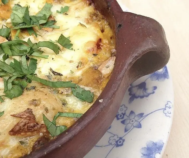 Gratín de zapallo y lentejas