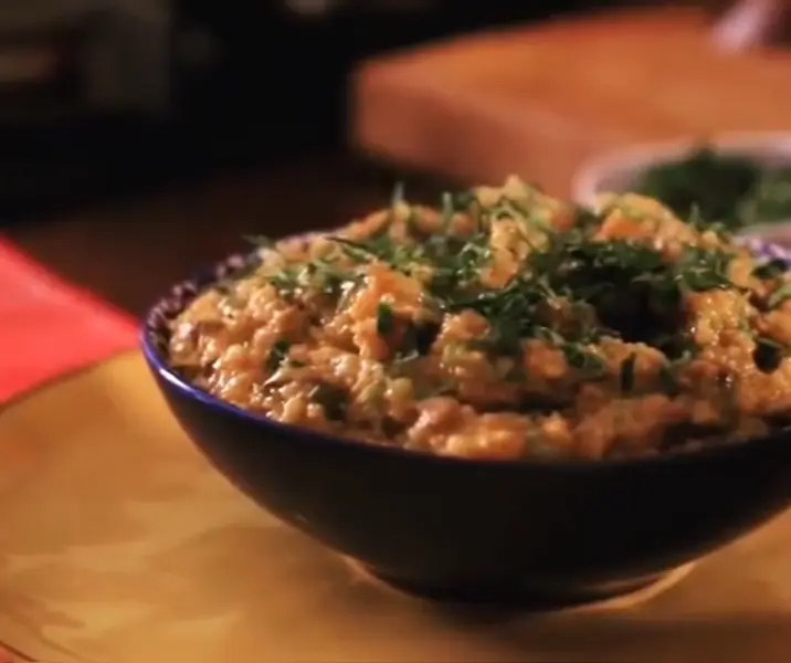 Quínoa cremosa con champiñones