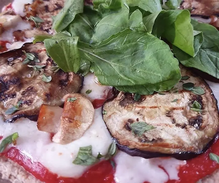 Pizza con base de avena