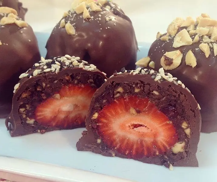 Bombones de frutilla