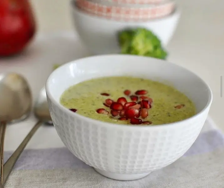 Crema de espinaca y zapallo italiano