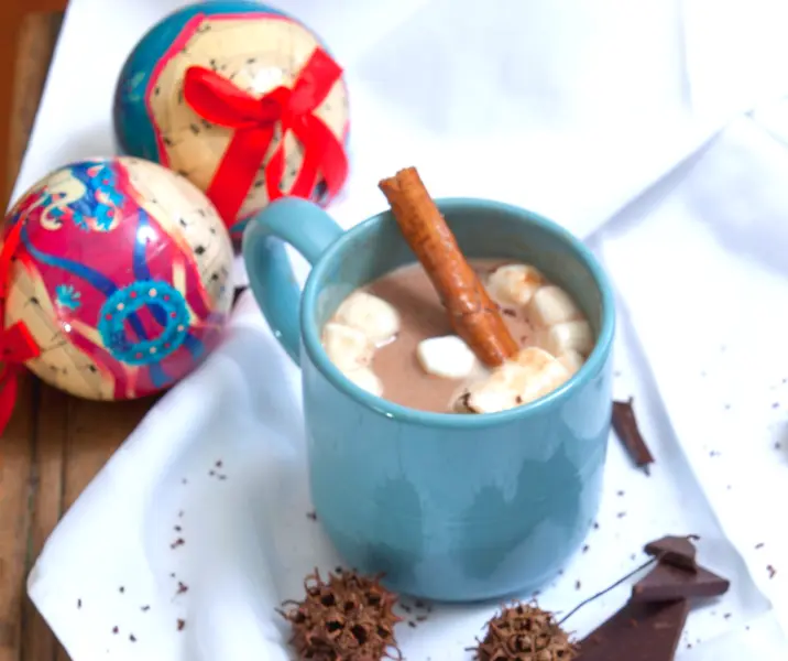 Chocolate caliente con avena