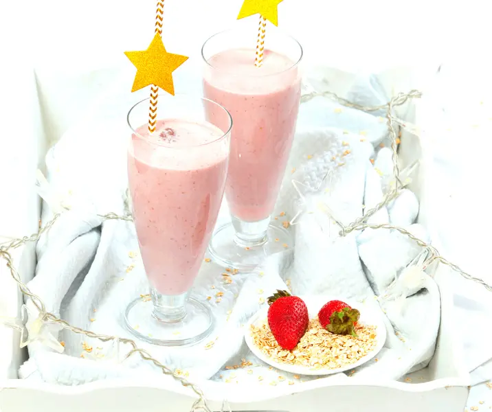 Smoothie de frutilla con avena
