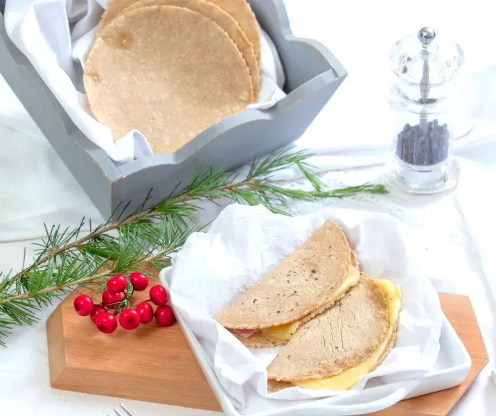 Tortillas de avena integral con queso
