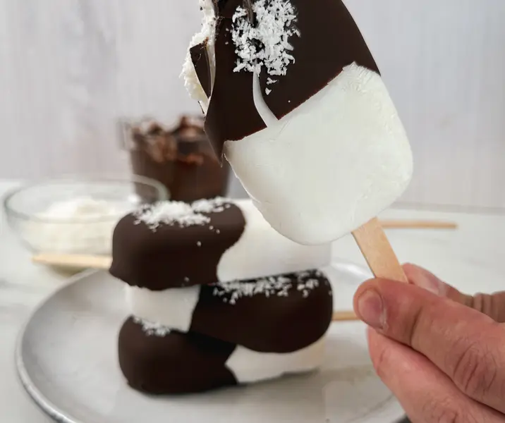 Paletas heladas de coco