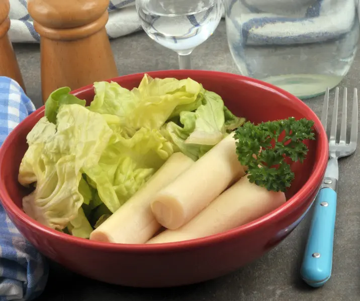 Ensalada de lechuga berros y palmito
