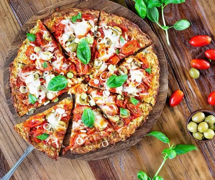 Pizza con base de papa