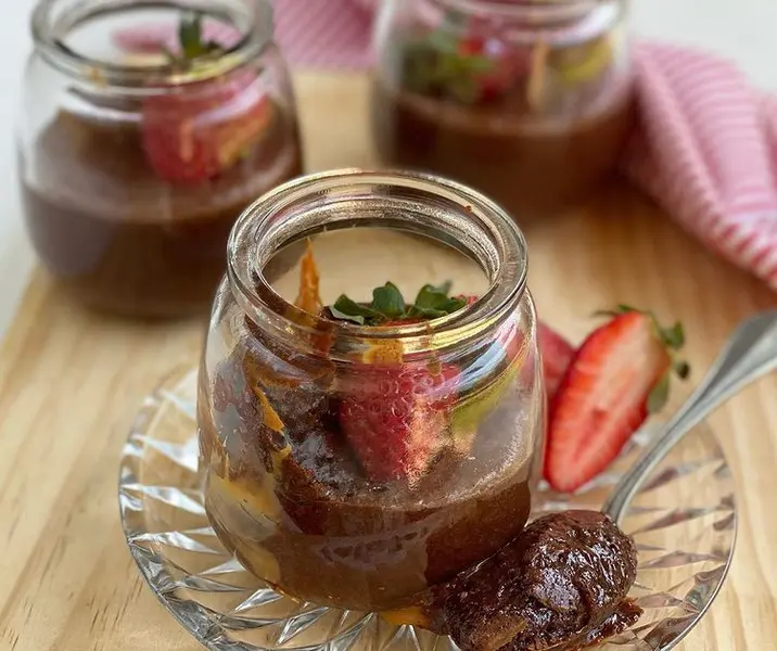 Pudding de chocolate y manjar