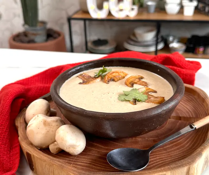 Crema de champiñones