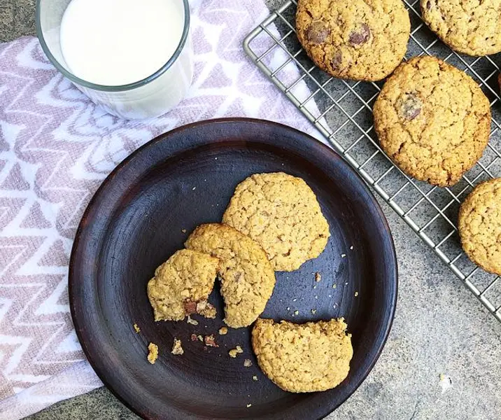 Galletas de avena con chips de chocolate