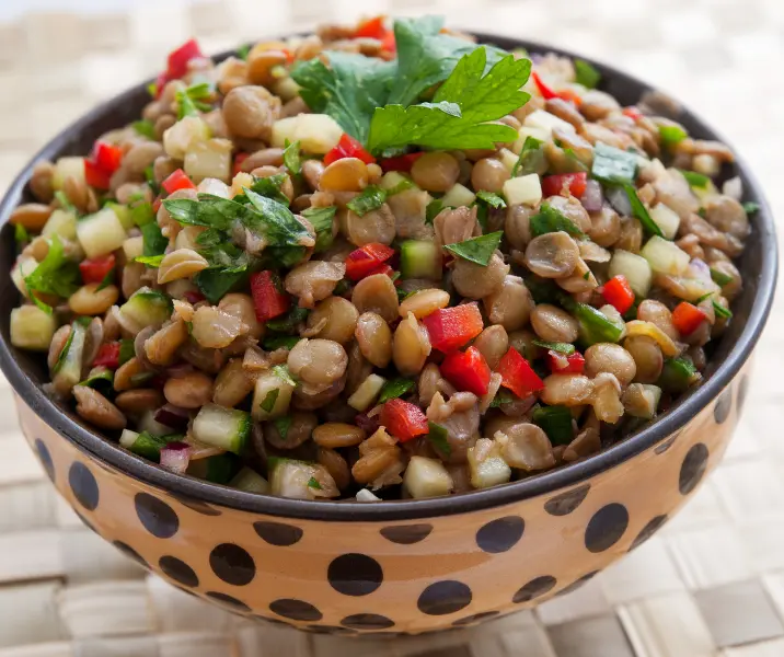 Ceviche de lentejas listas