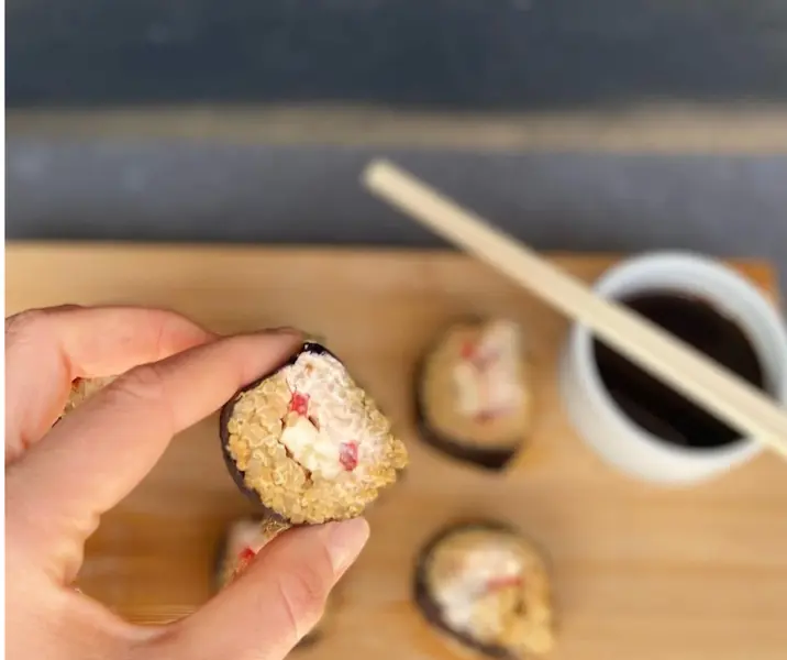 Sushi de quínoa