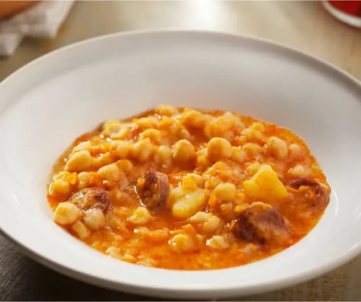 Garbanzos con verduras y longaniza thermomix