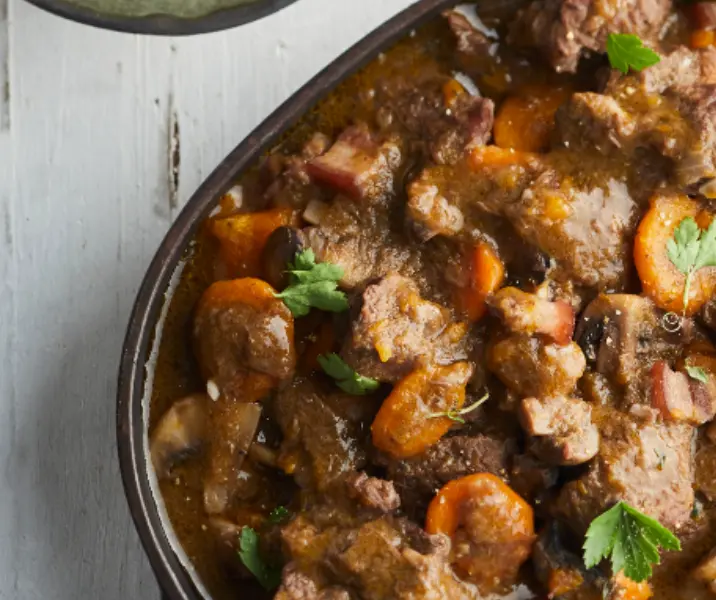 Boeuf Bourguignon con pasta thermomix