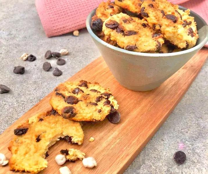 Galletas de garbanzos con chips de chocolate