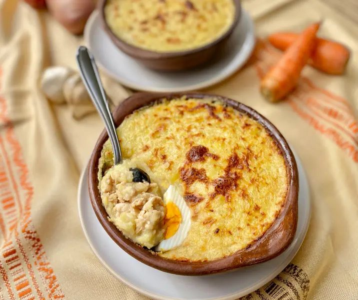 Pastel de papa con pavo