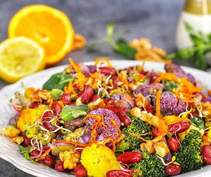 Ensalada asada radiante