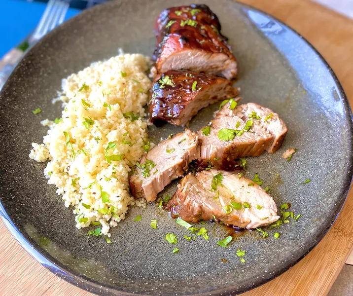 Filete de cerdo agridulce con cous cous