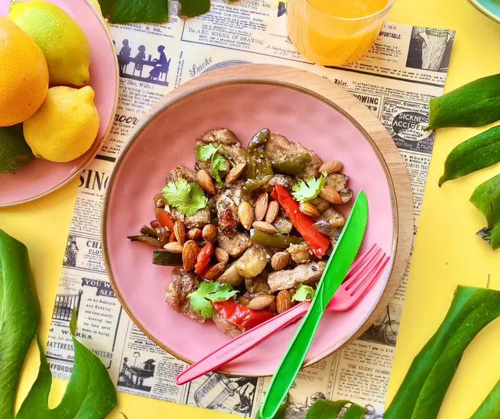 Wok de cerdo a la cerveza