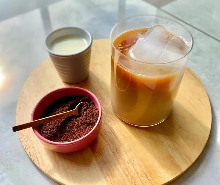Cold brew con leche fría