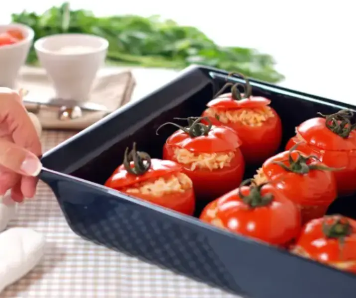 Tomates rellenos de arroz a las especias thermomix